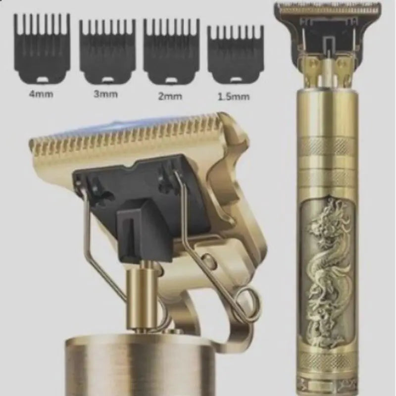 Máquina de corte de cabelo profissional para homens, aparador de barba portátil sem fio, barbeador de acabamento T9