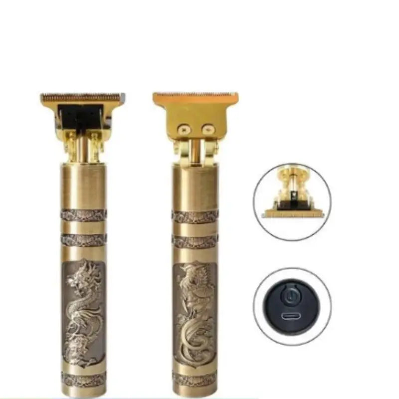 Máquina de corte de cabelo profissional para homens, aparador de barba portátil sem fio, barbeador de acabamento T9