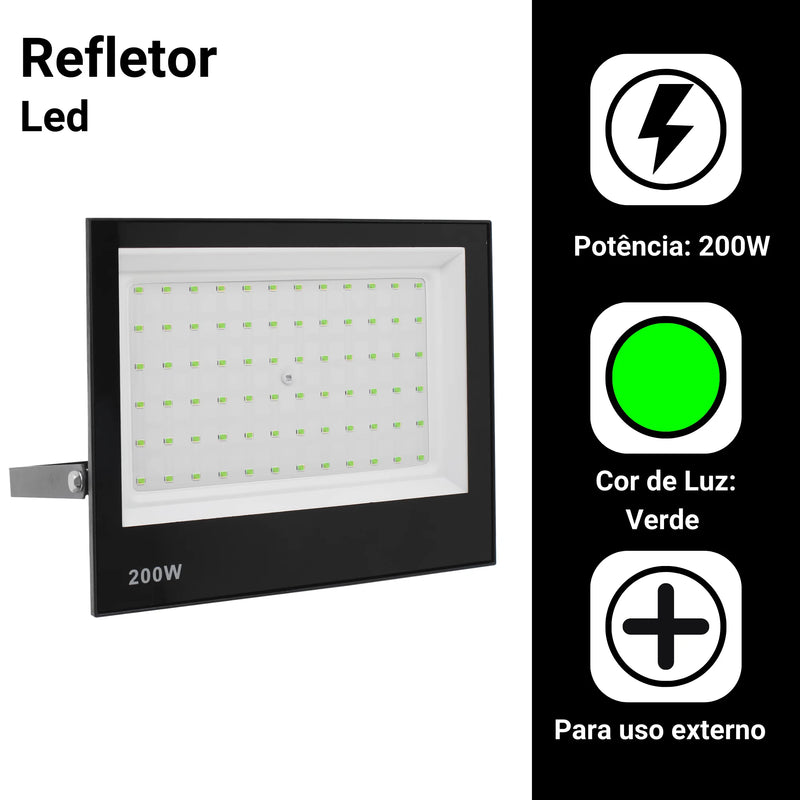 Refletor LED 200W Full Power Bivolt Spotlight