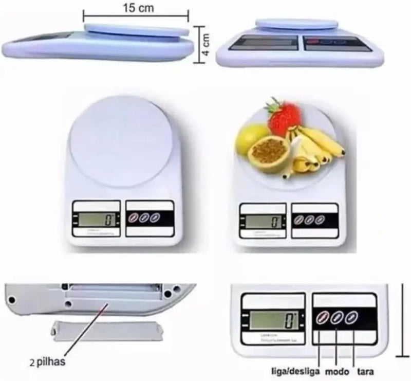Balança Digital de Cozinha Alta Precisão 10kg