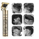 Máquina de corte de cabelo profissional para homens, aparador de barba portátil sem fio, barbeador de acabamento T9