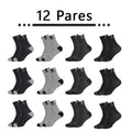 12 pares de meias esportivas masculinas, corrida, ciclismo, esportes ao ar livre, respiráveis, absorventes de suor e confortáveis