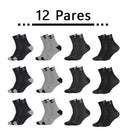 12 pares de meias esportivas masculinas, corrida, ciclismo, esportes ao ar livre, respiráveis, absorventes de suor e confortáveis