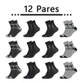 12 pares de meias esportivas masculinas, corrida, ciclismo, esportes ao ar livre, respiráveis, absorventes de suor e confortáveis